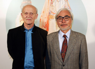 Moebius and Hiyao Miyazaki at a joint exhibition. Photo: Amal FM / Flickr.